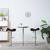 Bar stools 2 pcs brown faux leather - Bar Stool