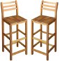Barové stoličky 2 ks masívne akáciové drevo - Barová stolička