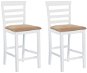 Bar stools 2 pcs white textile - Bar Stool