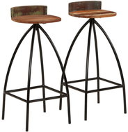 Bar stools 2 pcs solid recycled wood - Bar Stool