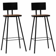 Bar stools 2 pcs solid recycled wood - Bar Stool
