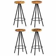 Bar stools 4 pcs solid mango wood - Bar Stool