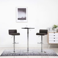 Bar stools 2 pcs brown faux leather - Bar Stool