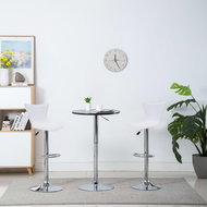 Swivel bar stools 2 pcs white faux leather - Bar Stool