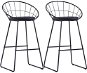 Bar stools 2 pcs black faux leather - Bar Stool