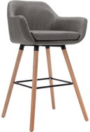 Bar stool with armrests dark gray textile - Bar Stool