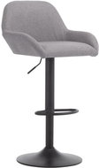 Bar stool with armrests light gray textile - Bar Stool