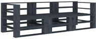 Garden Sofa from Pallets Grey 3-seater Wood 3052185 - Garden Sofa