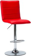 Red faux leather bar stool - Bar Stool