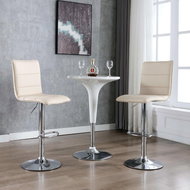 Bar stools 2 pcs cream faux leather - Bar Stool