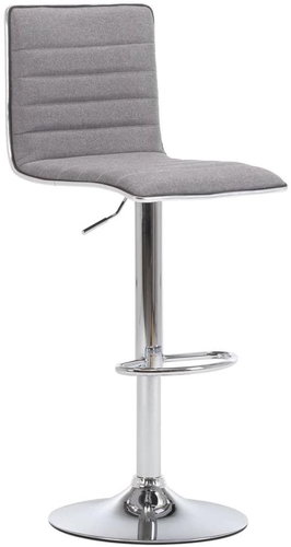 Bar stool light gray textile - Bar Stool - Main image