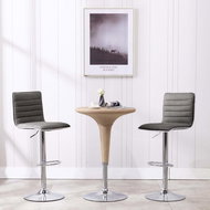 Bar stools 2 pcs dark gray textile - Bar Stool