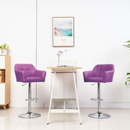 Bar stools with armrests 2 pcs purple faux leather - Bar Stool