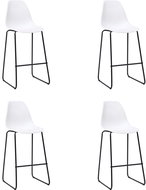 Bar stools 4 pcs white plastic - Bar Stool