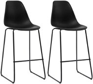 Barové stoličky 2 ks čierne plast - Barová stolička