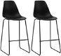 Bar stools 2 pcs black plastic - Bar Stool