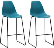 Bar stools 2 pcs turquoise plastic - Bar Stool
