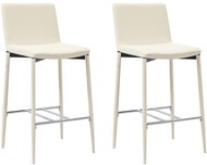 Bar stools 2 pcs cream artificial leather - Bar Stool