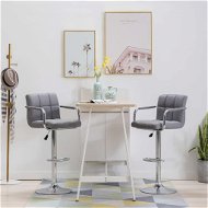Barové židle 2 ks světle šedé textil - Barová židle