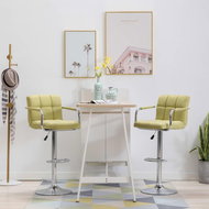 Bar stools 2 pcs green textile - Bar Stool