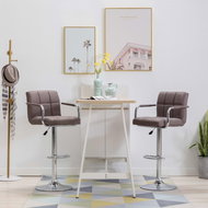 Bar stools 2 pcs taupe textile - Bar Stool