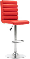 Red faux leather bar stool - Bar Stool