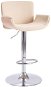Barová stolička krémová, umelá koža - Barová stolička