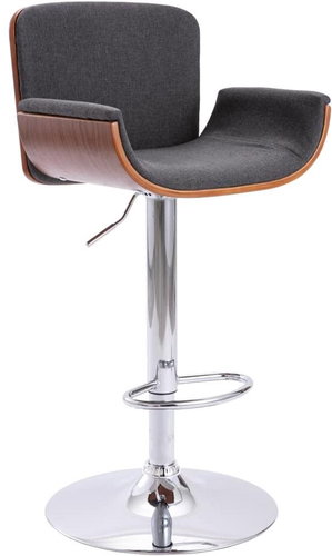 Gray textile bar stool - Bar Stool - Main image