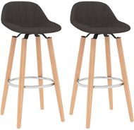 Barové stoličky, 2 ks, hnedé, textil - Barová stolička