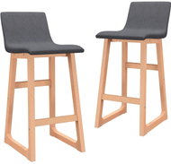 Bar stools 2 pcs dark gray textile - Bar Stool