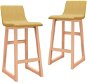 Barové stoličky, 2 ks, hořčicovožlté, textil - Barová stolička