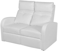 Adjustable Two-seater Armchair, Artificial Leather, White 241998 - Armchair