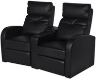 Adjustable Two-seater Armchair, Artificial Leather, Black 242000 - Armchair