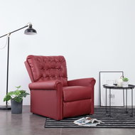 Burgundy Faux Leather Reclining Chair 282171 - Armchair