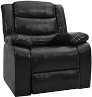 Polohovatelné křeslo černé umělá kůže 288495 - Křeslo