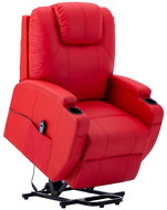Zvedací křeslo červené umělá kůže 289755 - Křeslo