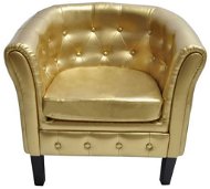 Gold artificial leather club chair - Armchair