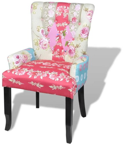 French armchair patchwork textile - Armchair - Main image