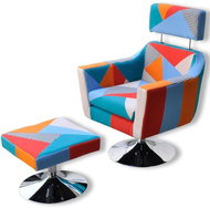 TV armchair patchwork textile - Armchair