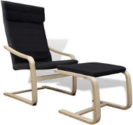 Armchair with a frame made of bent wood black textile - Armchair