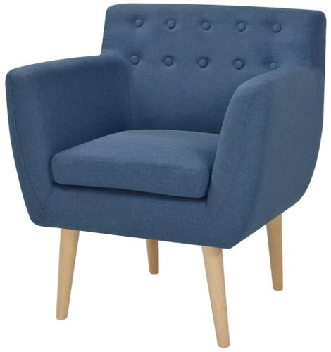 Blue textile armchair - Armchair - Main image