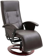 Otočné TV křeslo hnědé umělá kůže - Křeslo