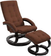 Positioning chair with brown suede footstool - Armchair