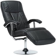 TV chair black faux leather - Armchair
