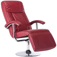 TV armchair burgundy faux leather - Armchair