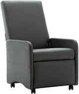 Gray artificial leather reclining chair - Armchair