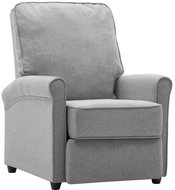 Pointing TV armchair light gray textile - Armchair