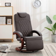 Pointing TV Armchair Brown Faux Leather - Armchair
