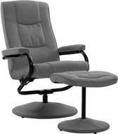 Positioning chair with light gray textile footrest - Armchair