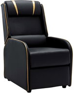 Black-gold faux leather reclining chair - Armchair